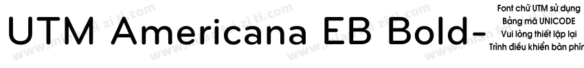UTM Americana EB Bold字体转换